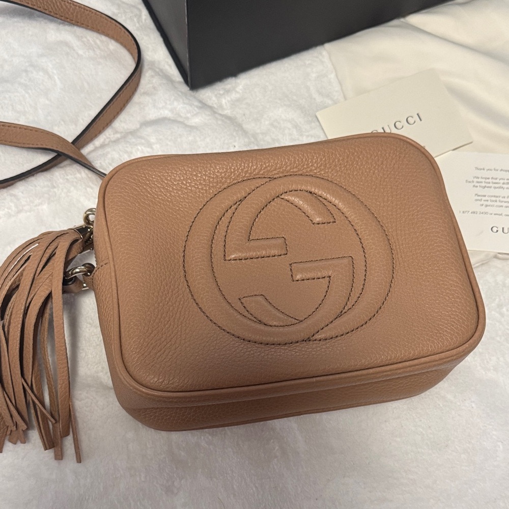 Gucci Brown Leather Crossbody Bag with Tassel - Picture 3 of 7